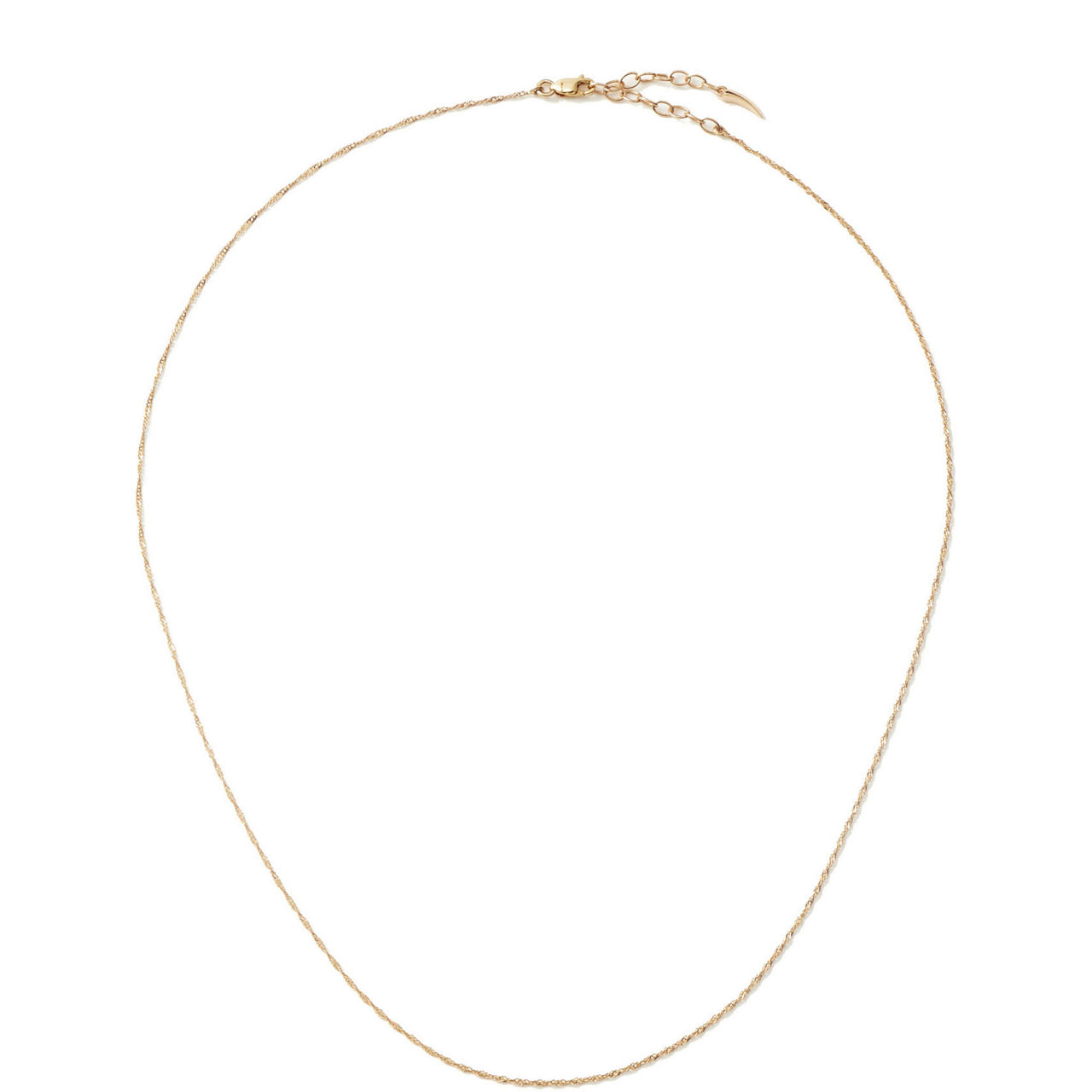 Solid Gold Fine Twist Short Chain