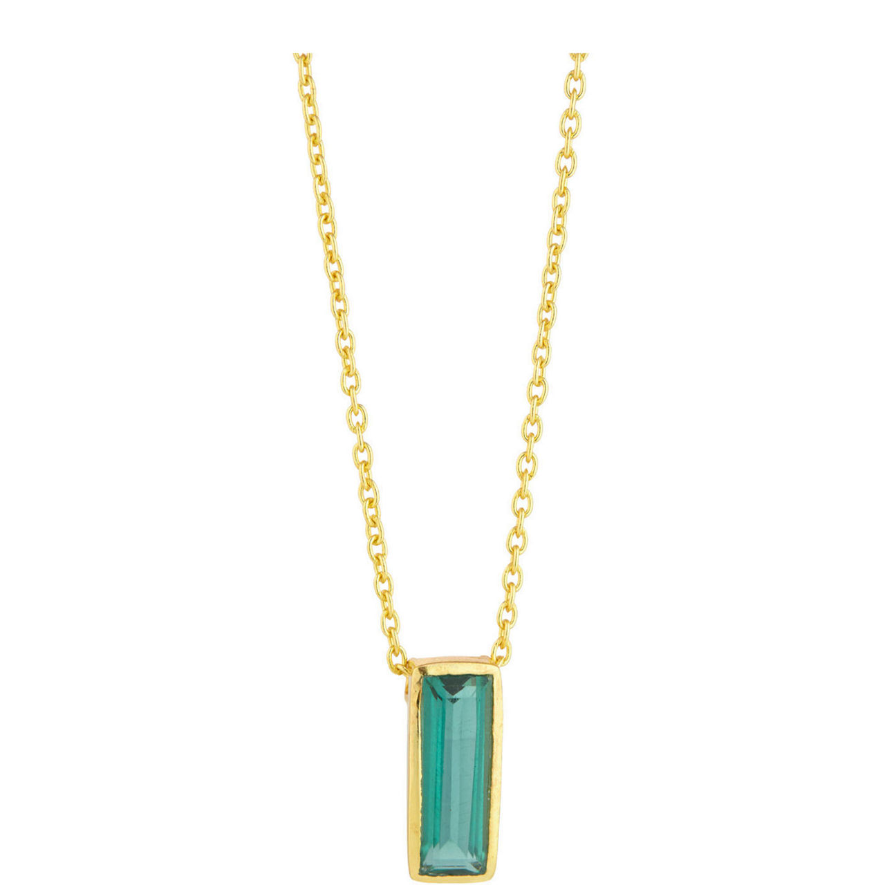 Manhattan Green Tourmaline Pendant Necklace