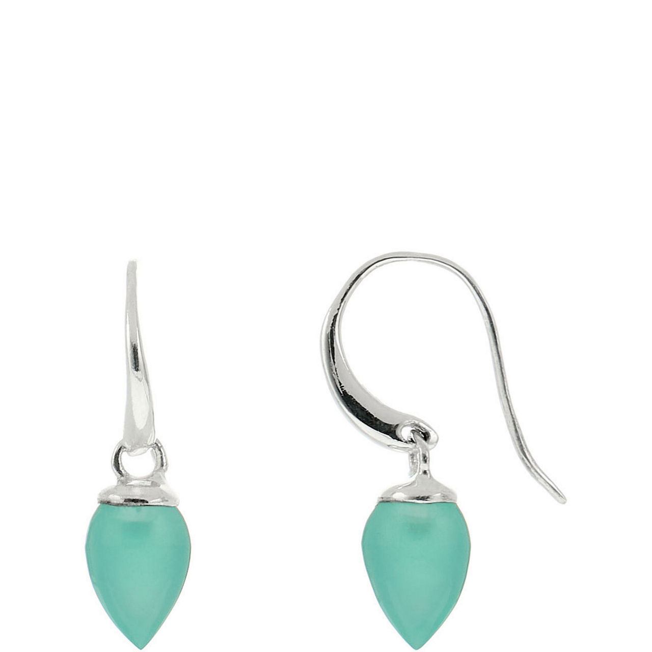 Relic Droplet Aqua Chalcedony Earrings