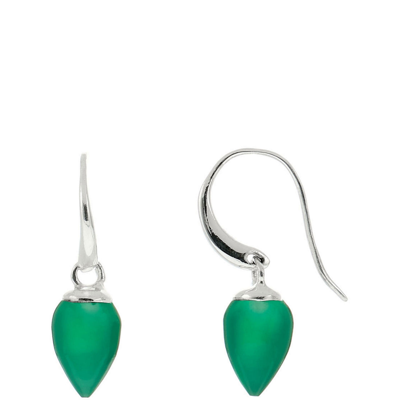 Relic Droplet Green Onyx Earrings
