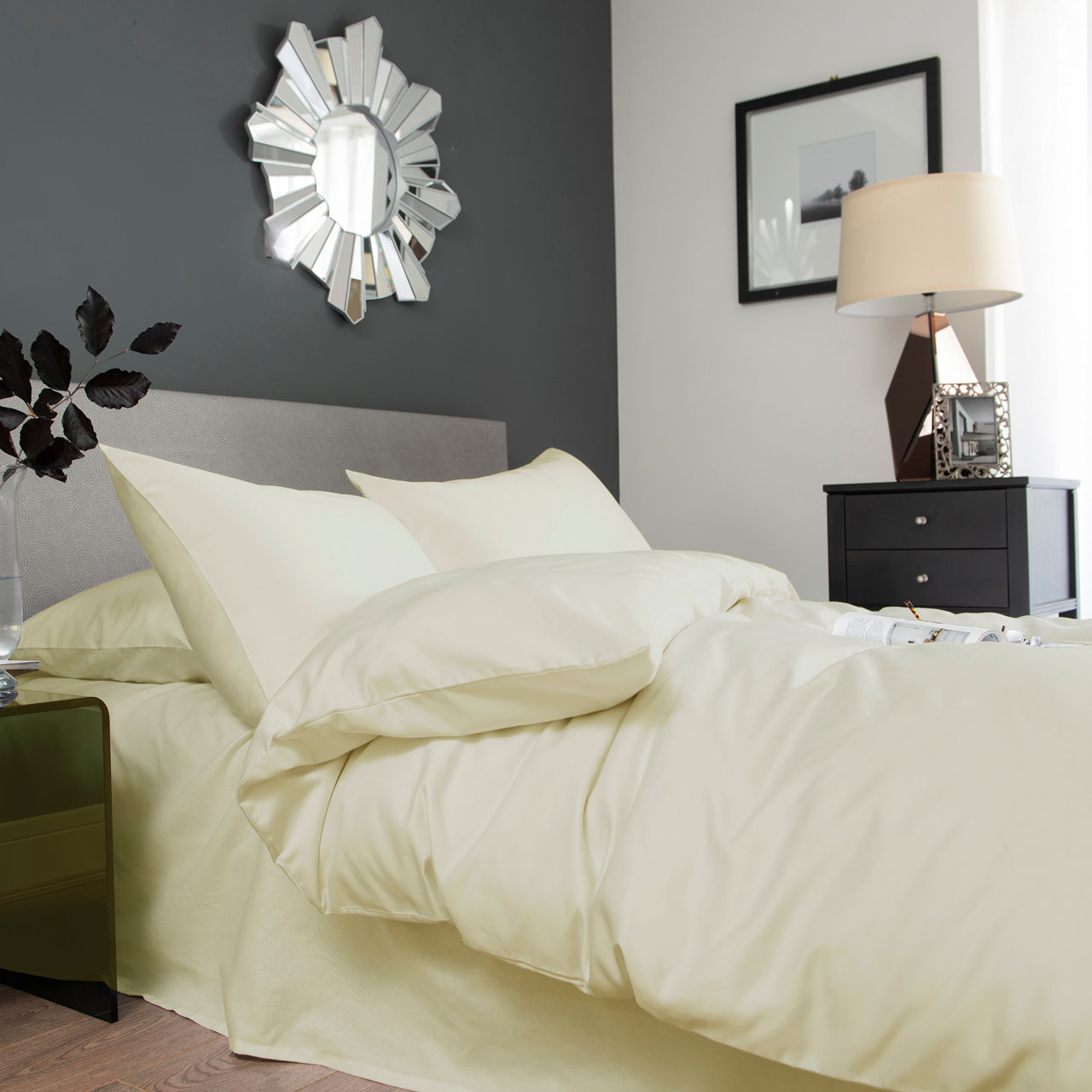 400 Thread Count Cotton Duvet Set Ecru