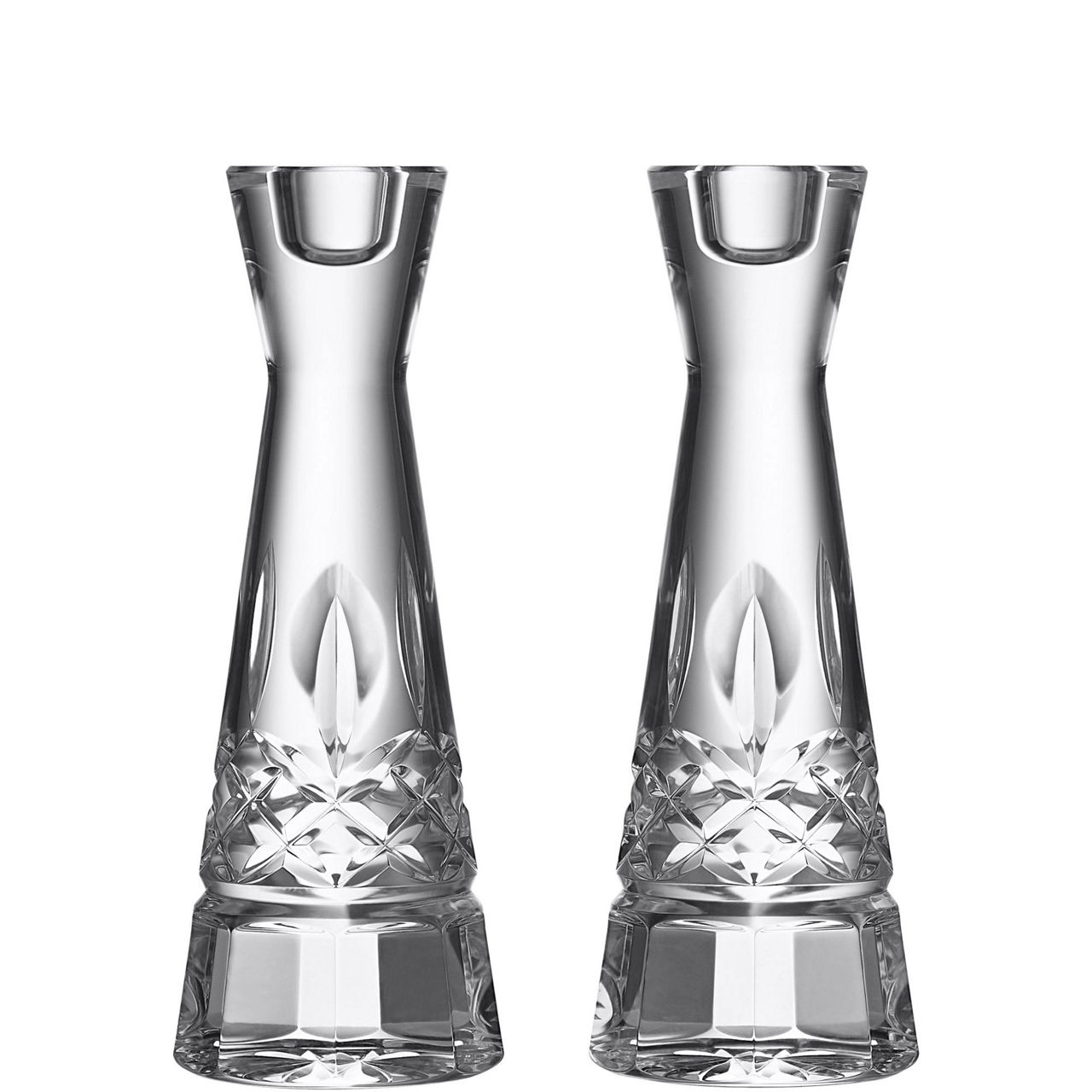 Lismore Round Candlestick 20cm 8in Set of 2