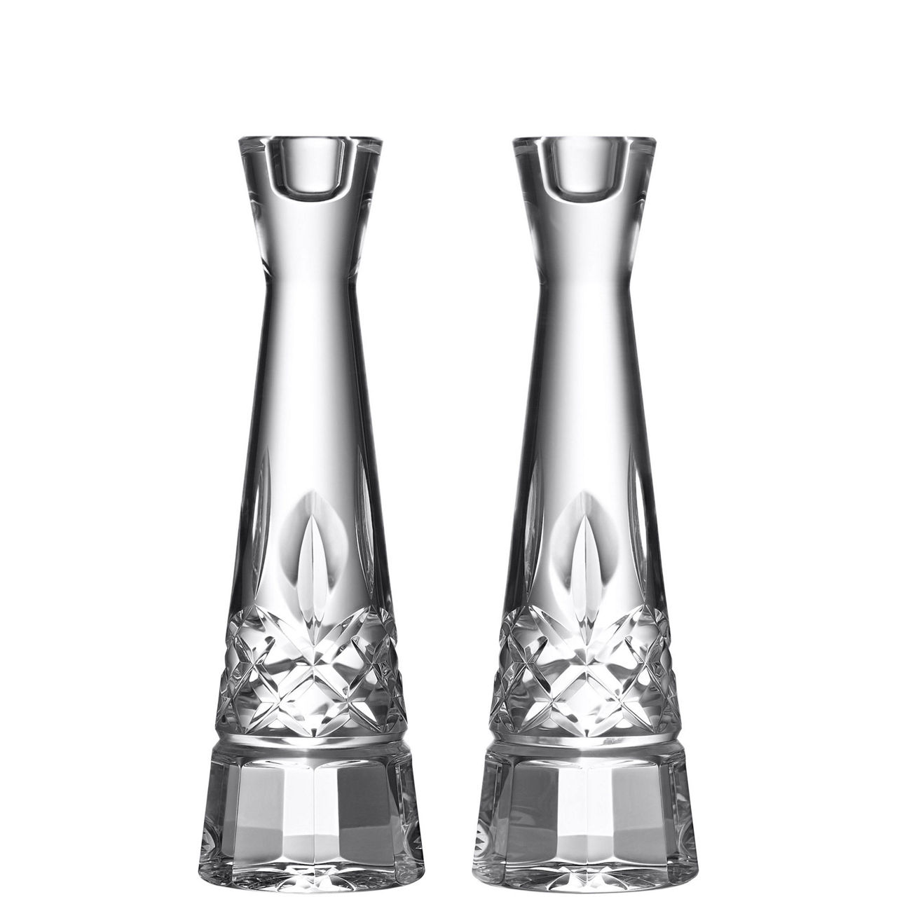 Lismore Round Candlestick 25cm 10in Set of 2