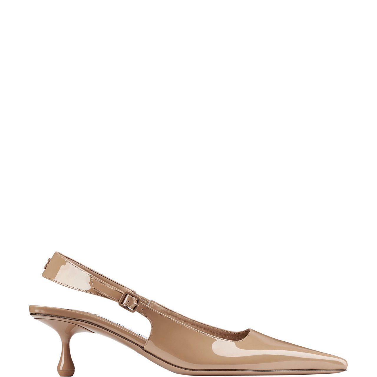 Amel 50 Leather Slingback Kitten Heels