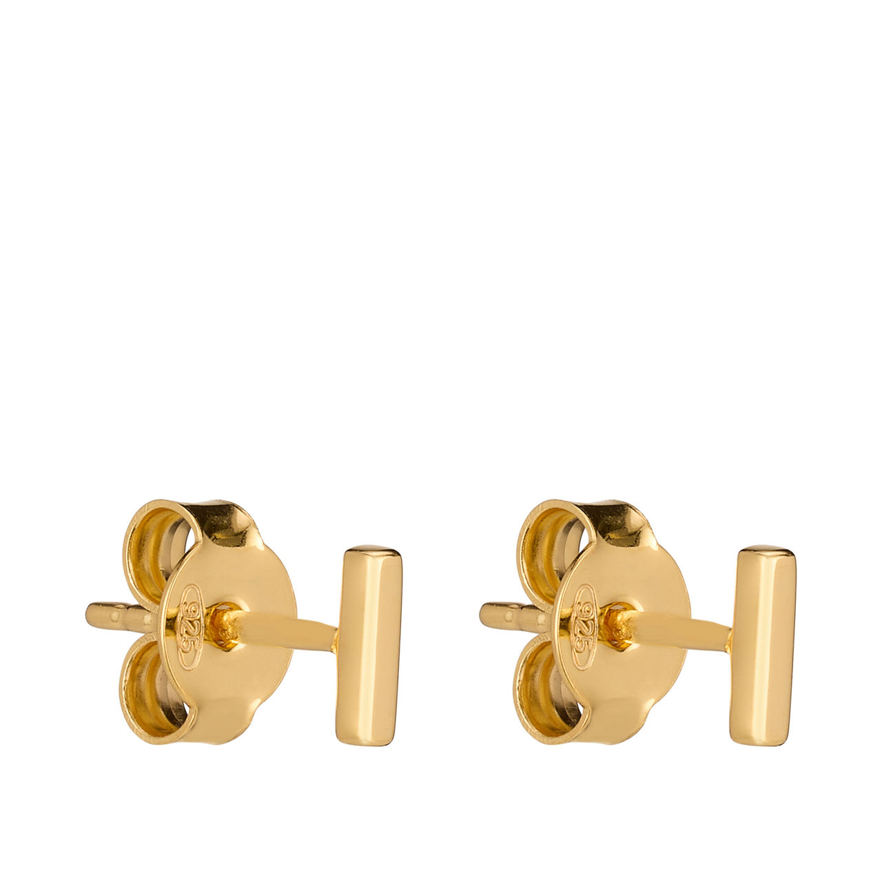 Plain Bar Stud Earrings