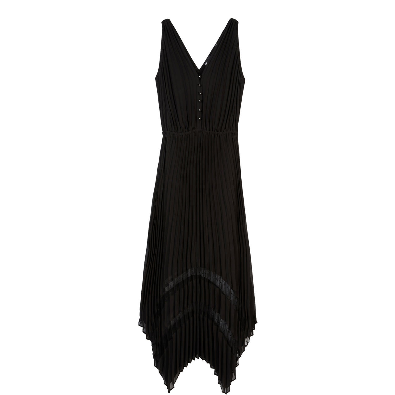 Pleated Asymmetric Dress