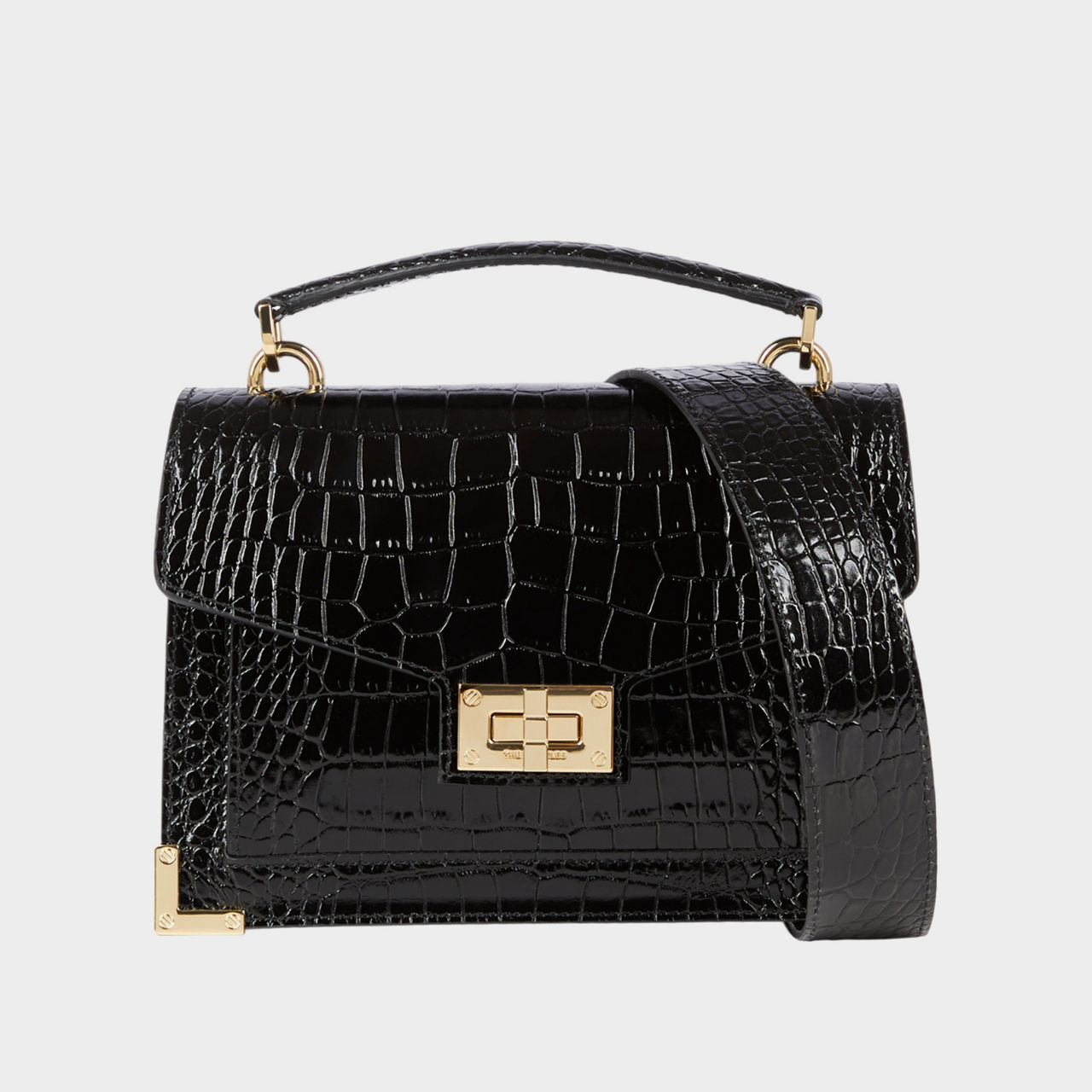 Emily Small Croc Effect Bag