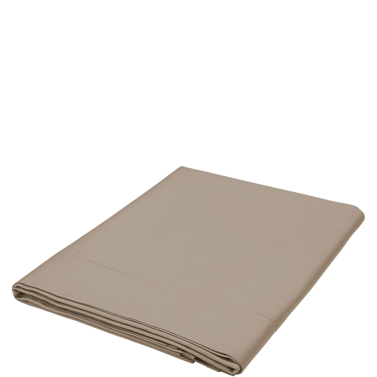 Cotton Sateen Flat Sheet Truffle
