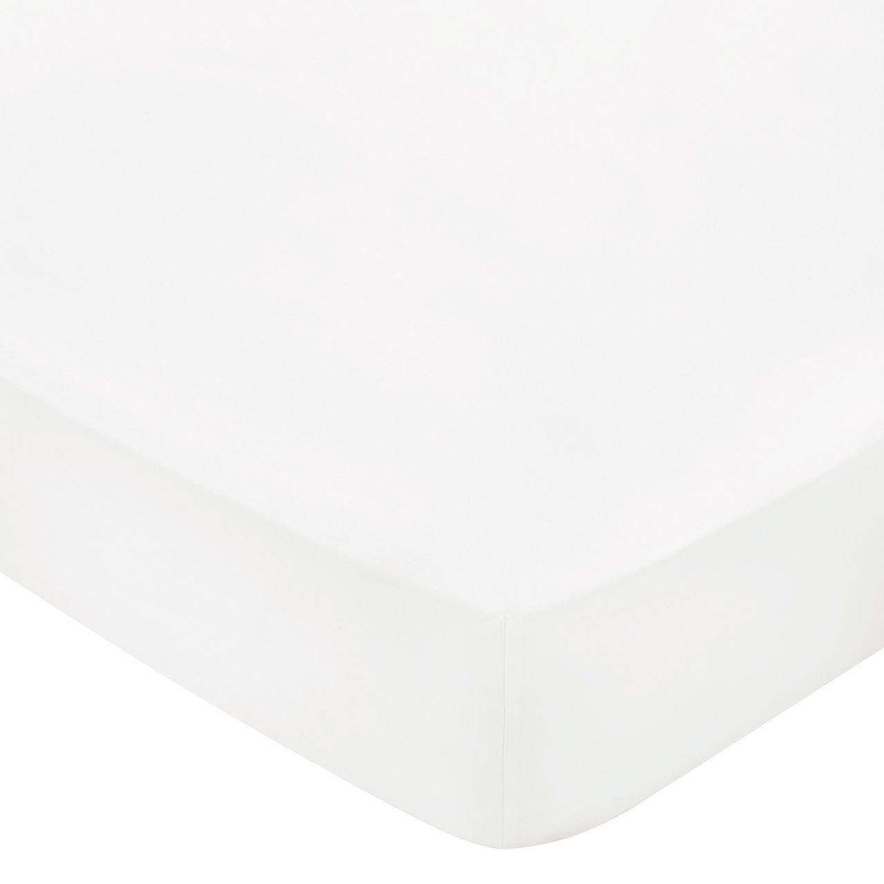 Cotton Sateen Fitted Sheet White