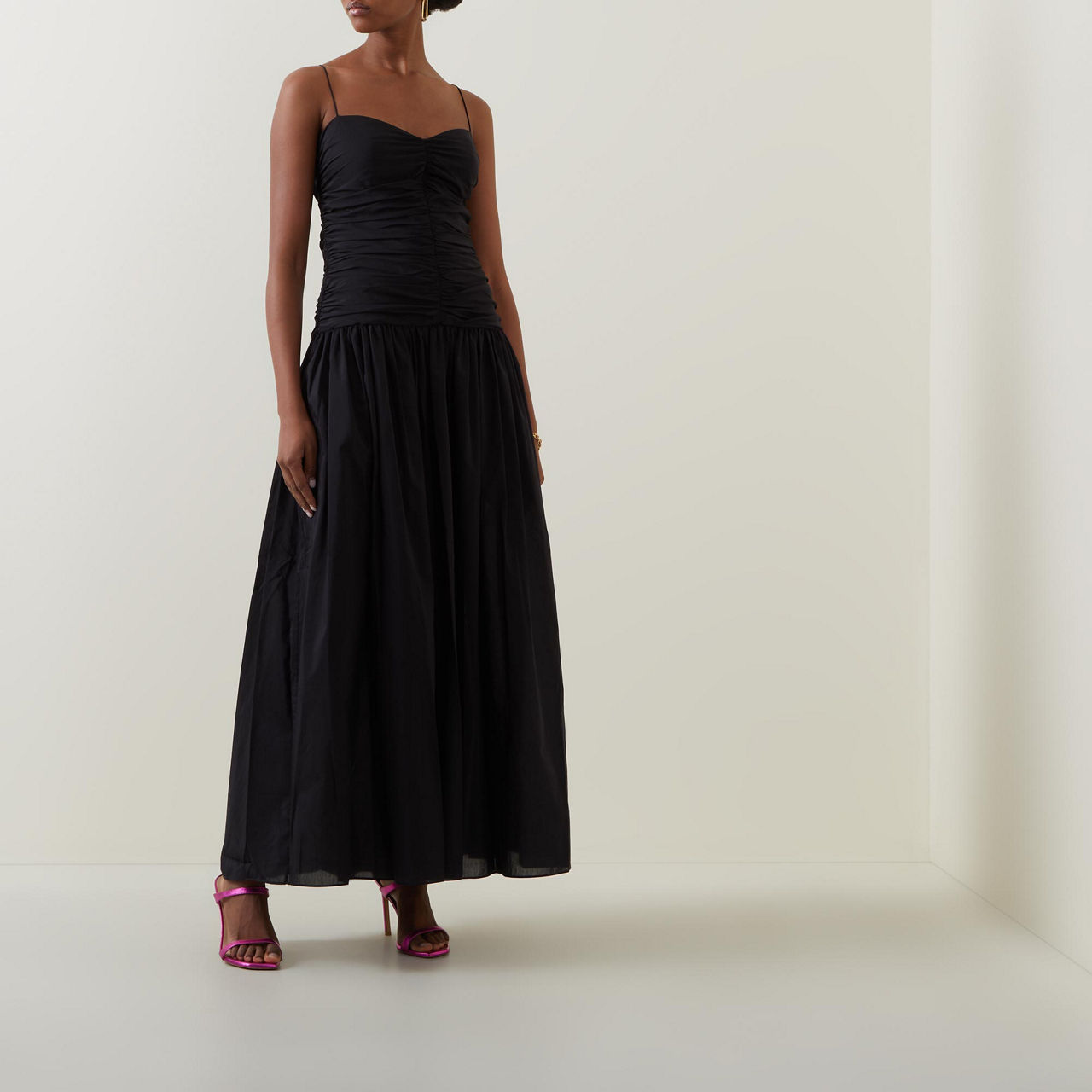 MATTEAU Gathered Drop-Waist Dress