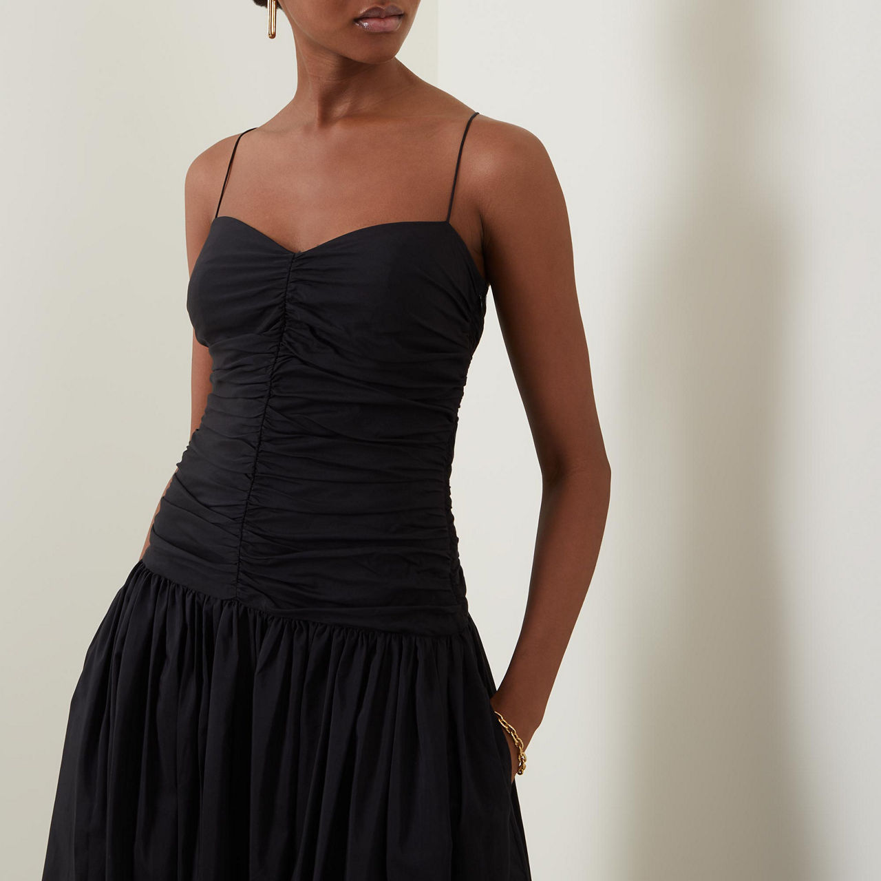 MATTEAU Gathered Drop-Waist Dress