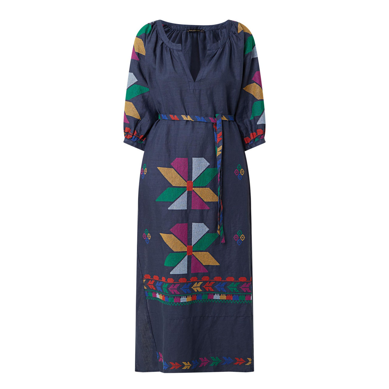GREEK ARCHAIC KORI Aeolis Embroidered Dress