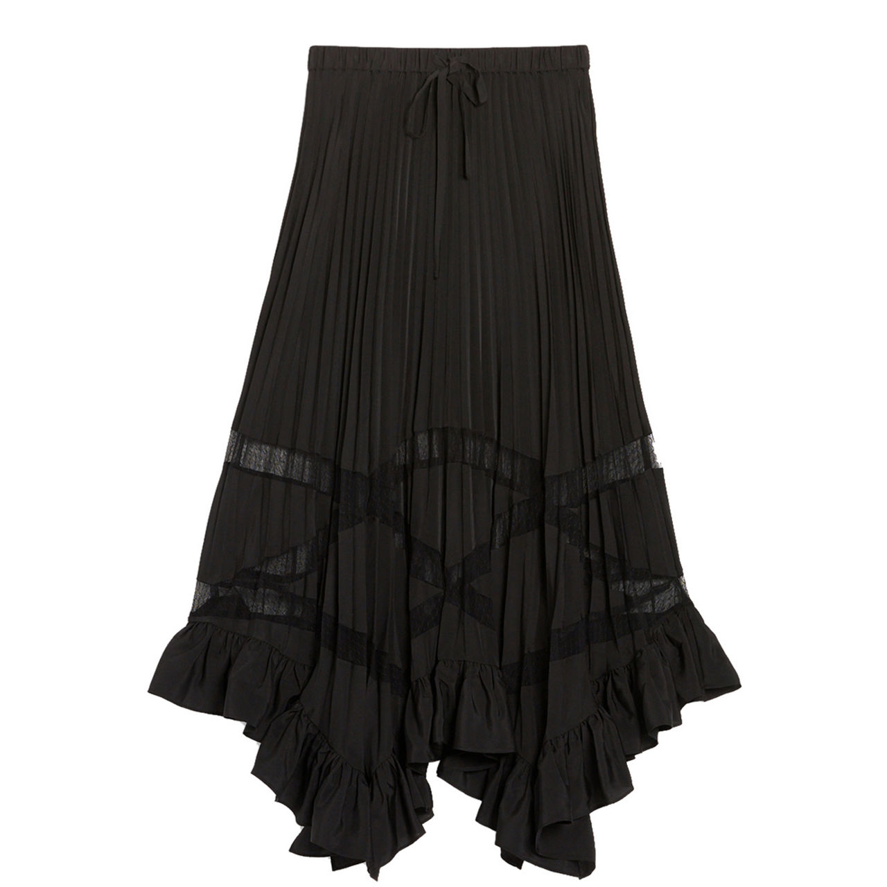 Asymmetrical Pleated Skirt