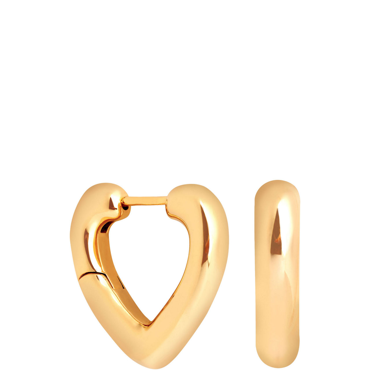 Heart Open Hoop Earrings