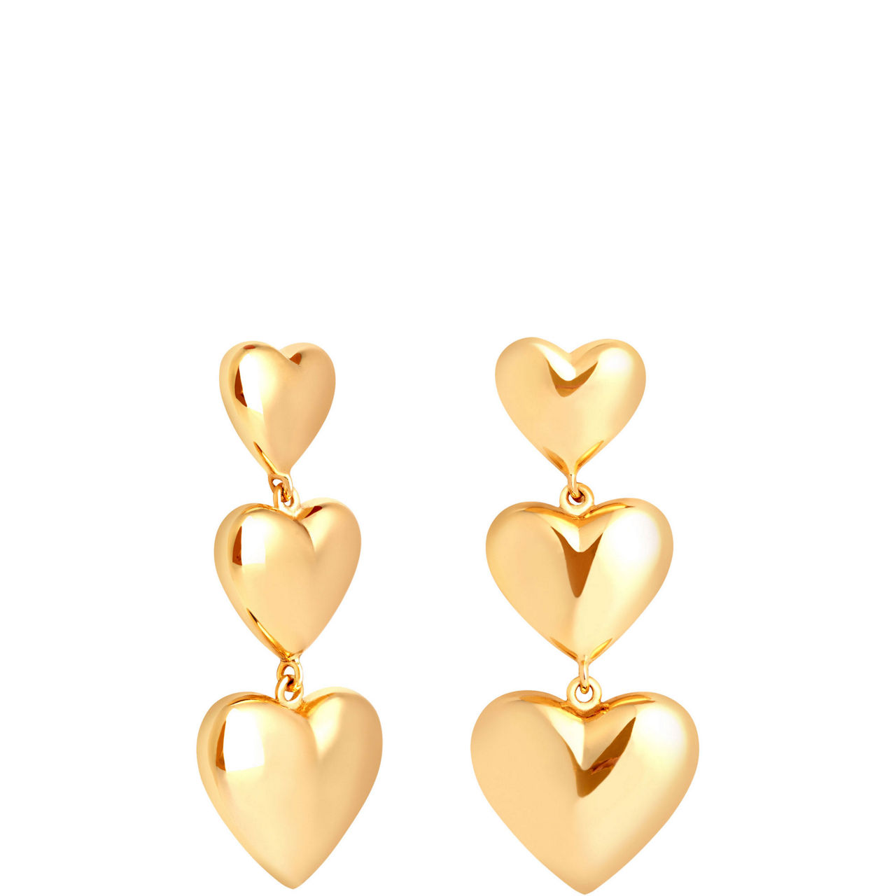 Heart Drop Stud Earrings