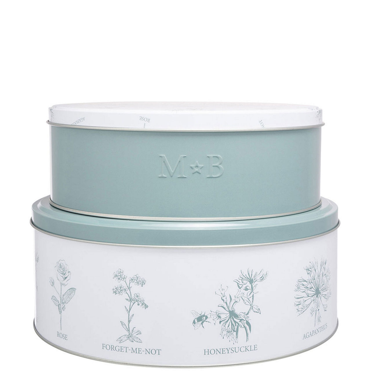 Garden Set of Two Cake Tins Flowers