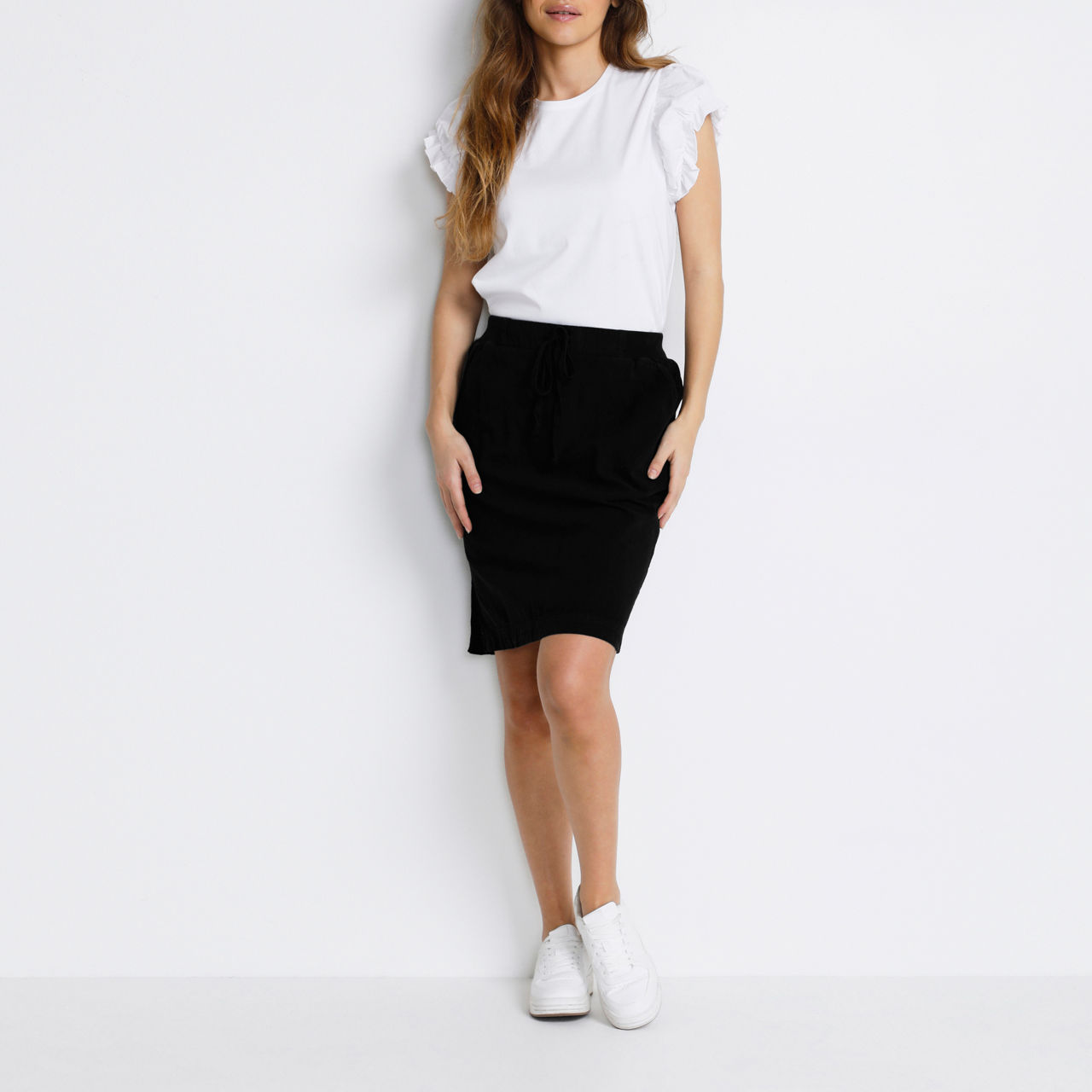 Naya Drawstring-Waist Pencil Skirt Naya Drawstring-Waist Pencil Skirt