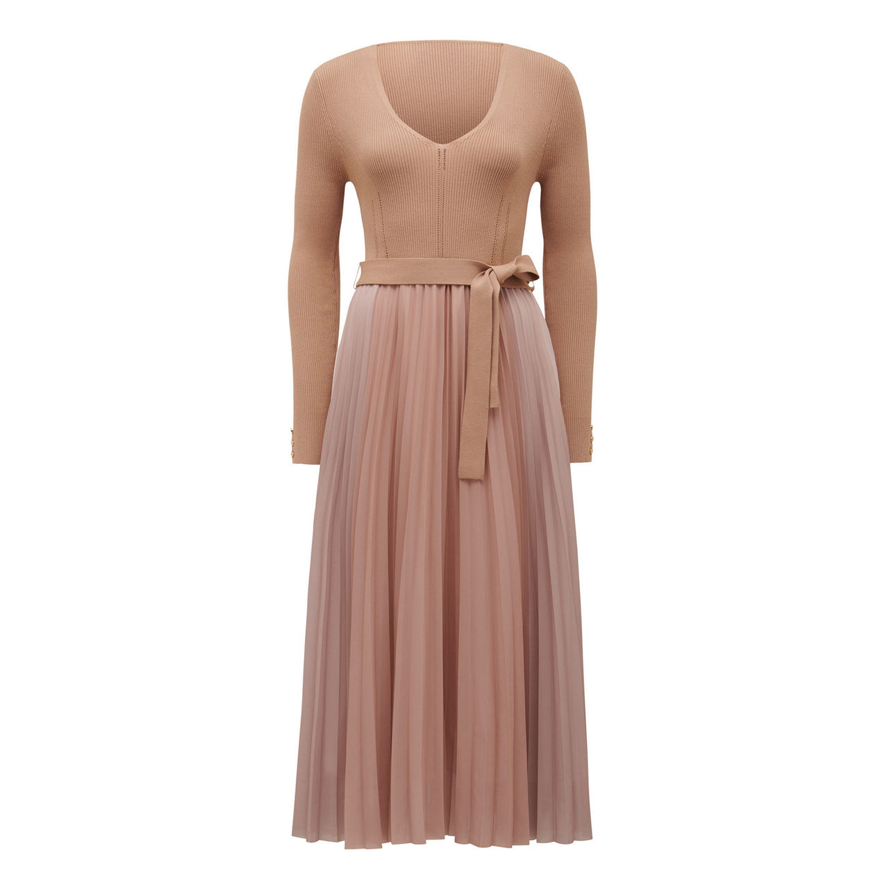 knit maci dress Ingrid Metallic Knit Maxi Dress - Bronze