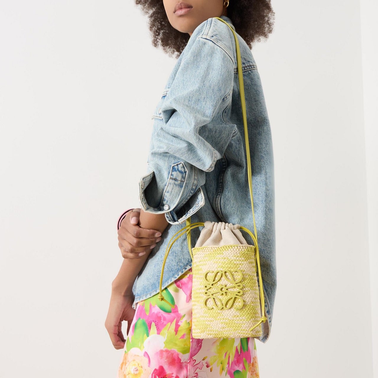 LOEWE Anagram Check Square Pocket Bag