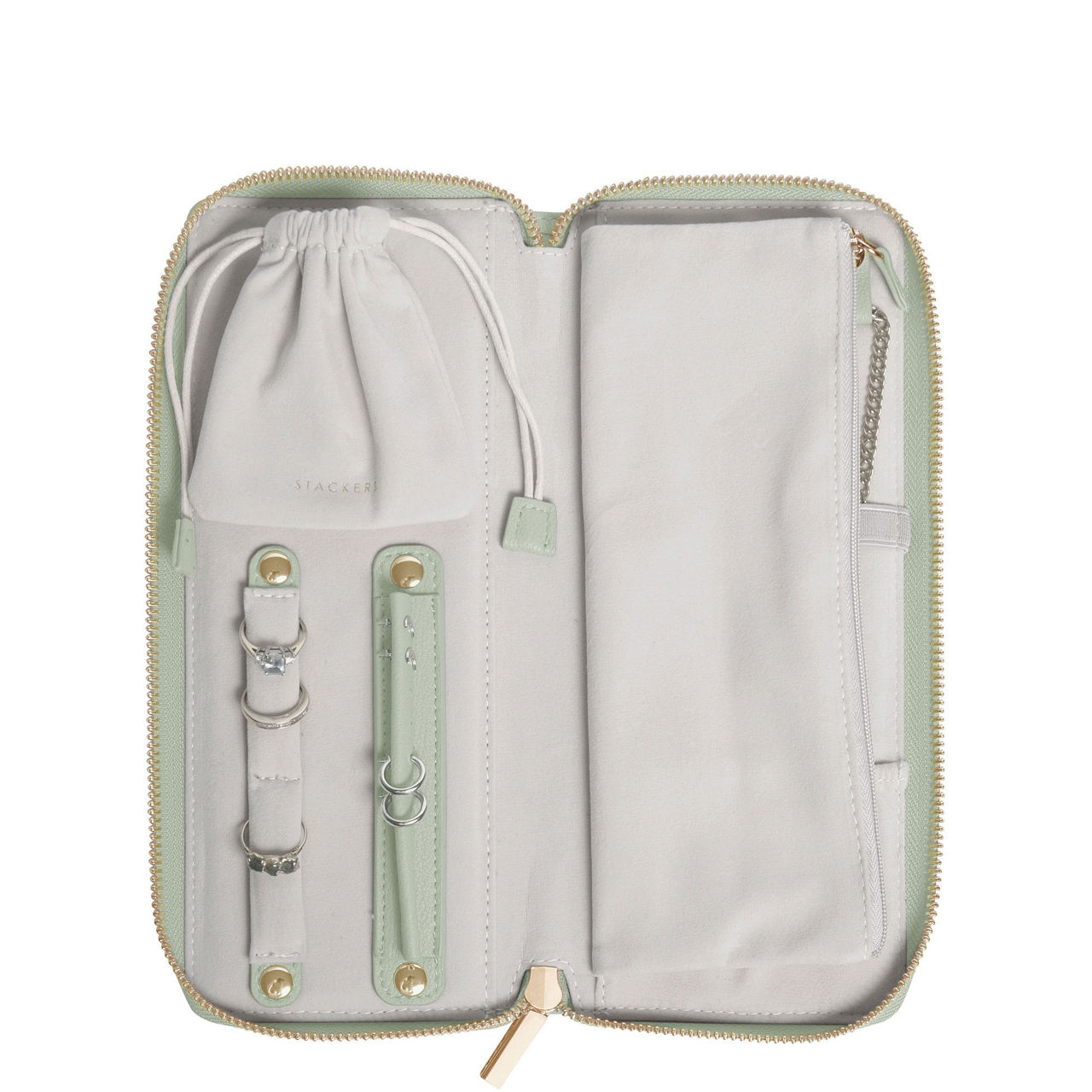 Jewellery Roll Sage Green