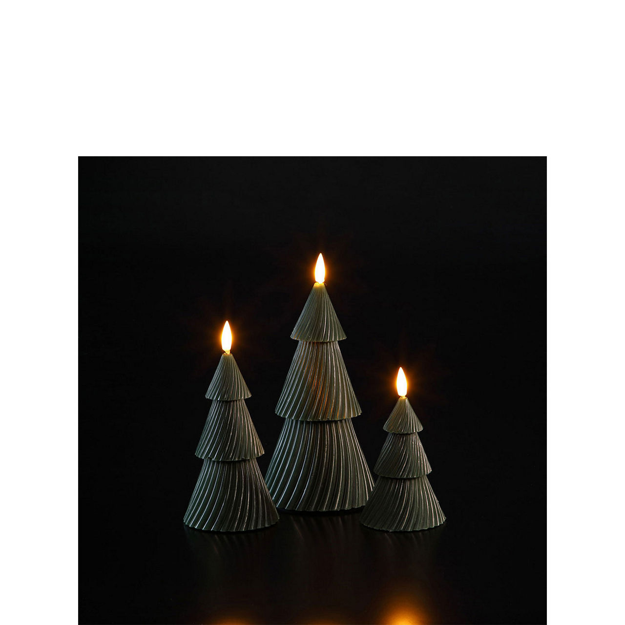 Three-Piece LED Christmas Tree Wax Candle Lights