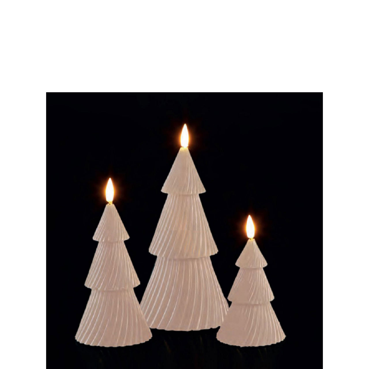 Three-Piece LED Christmas Tree Wax Candle Lights