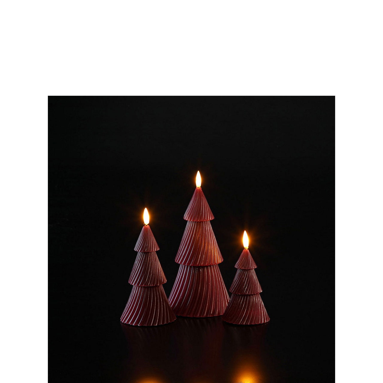 Three-Piece LED Christmas Tree Wax Candle Lights