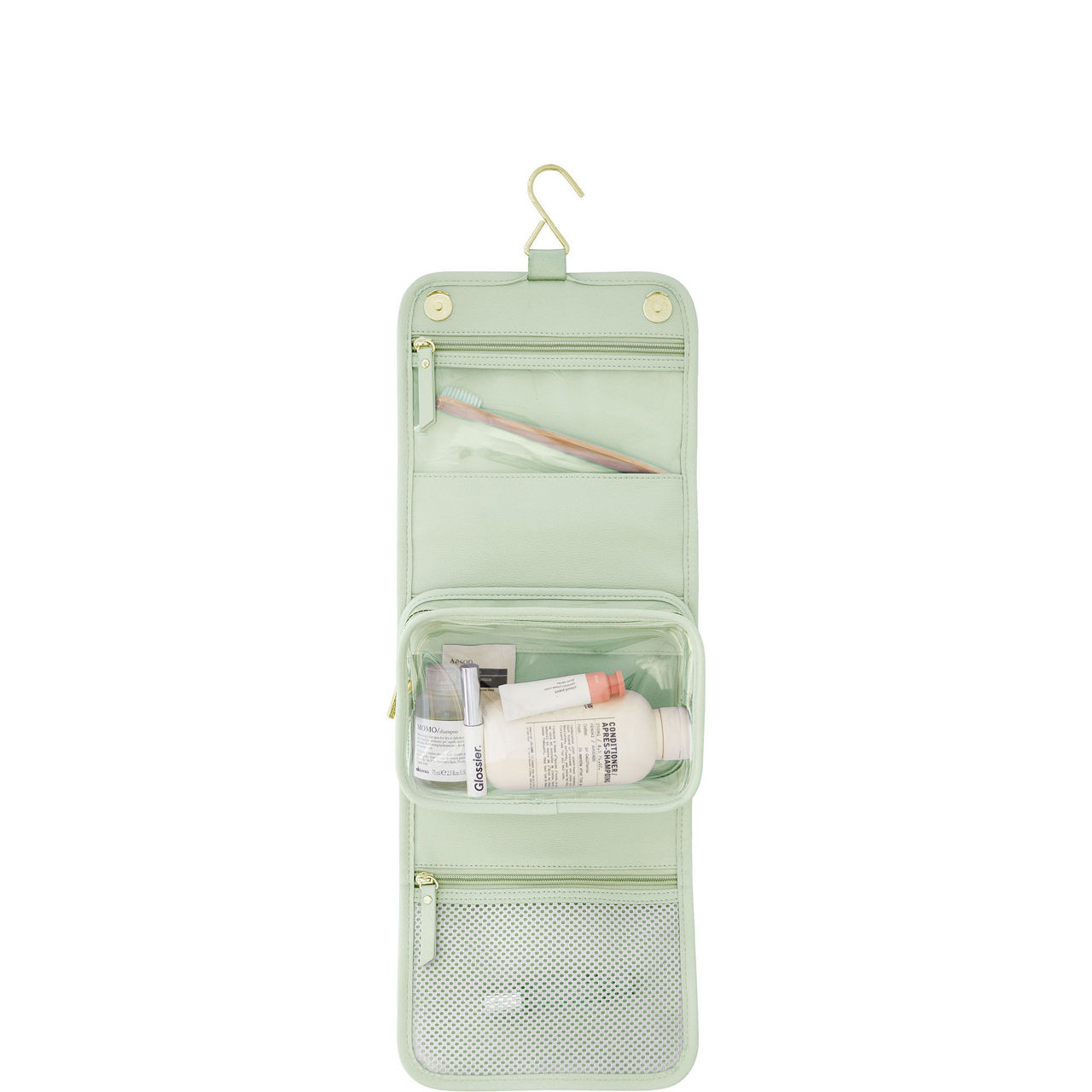 Small Hanging Washbag Sage Green