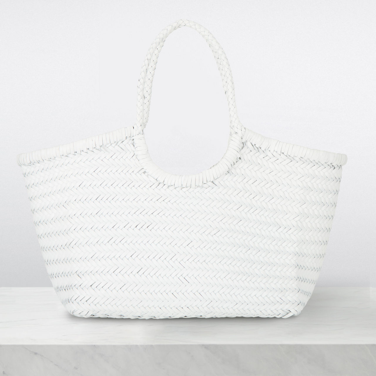 Nantucket Woven Leather Tote Bag