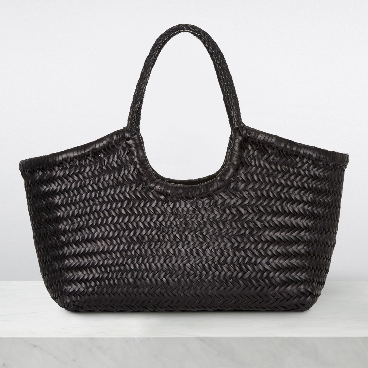 Nantucket Woven Leather Tote Bag