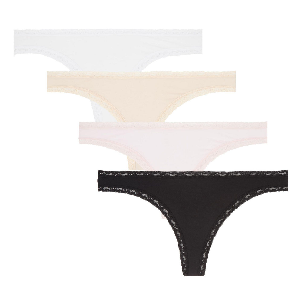 Four-Pack Basic Thongs Four-Pack Basic Thongs