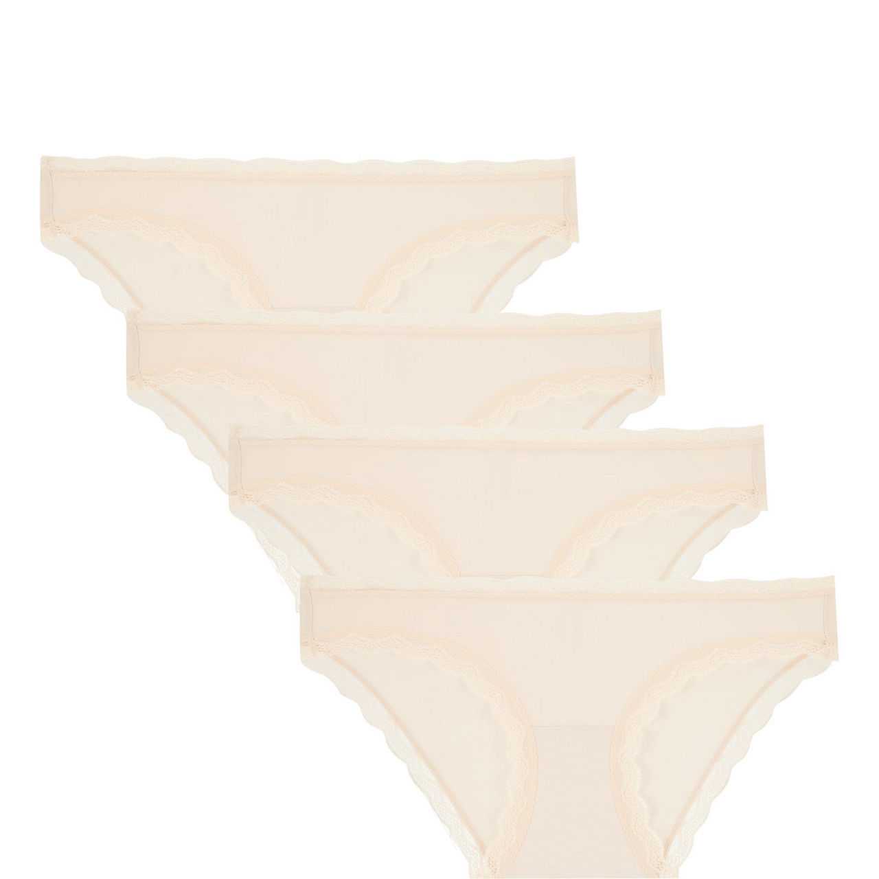 Four-Pack Lace-Trim Briefs