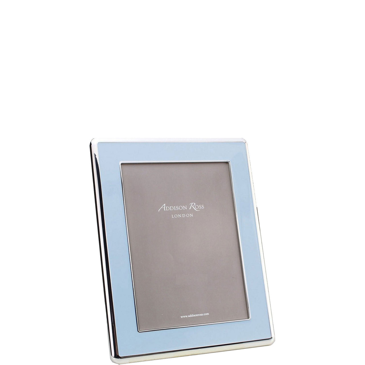 Powder Blue Enamel & Silver Curve Frame 5x7