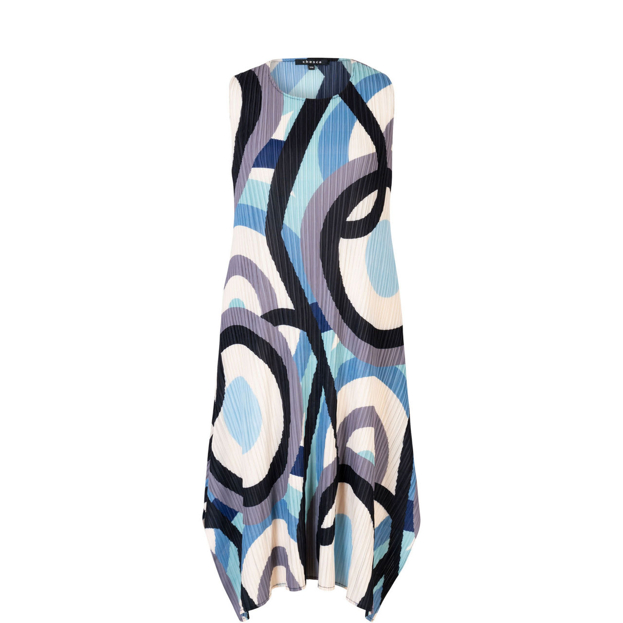 Printed Plissé Printed Dress