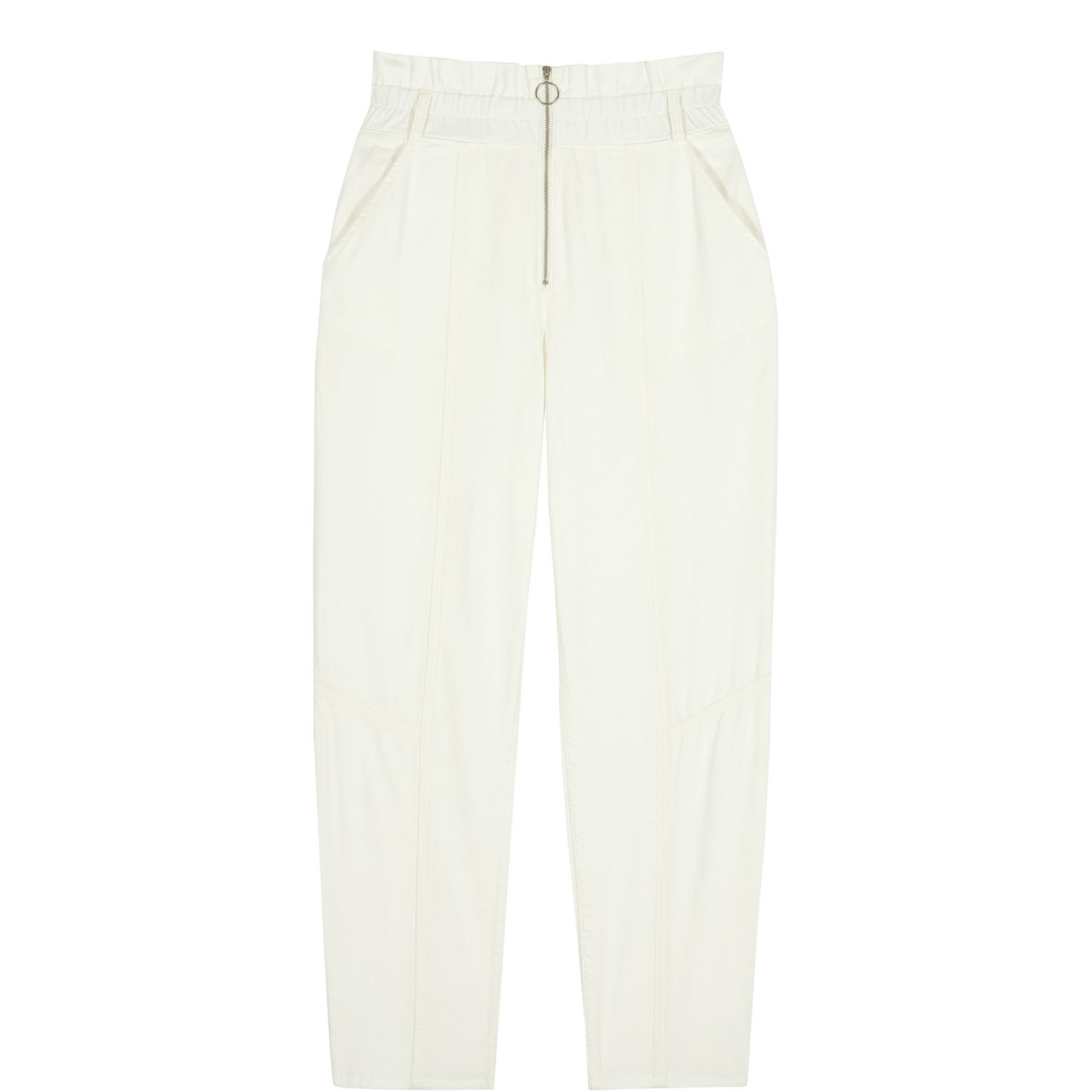 Omny Smocked Straight-Leg Trousers