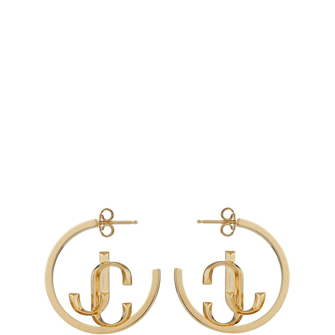 JC Monogram Hoops
