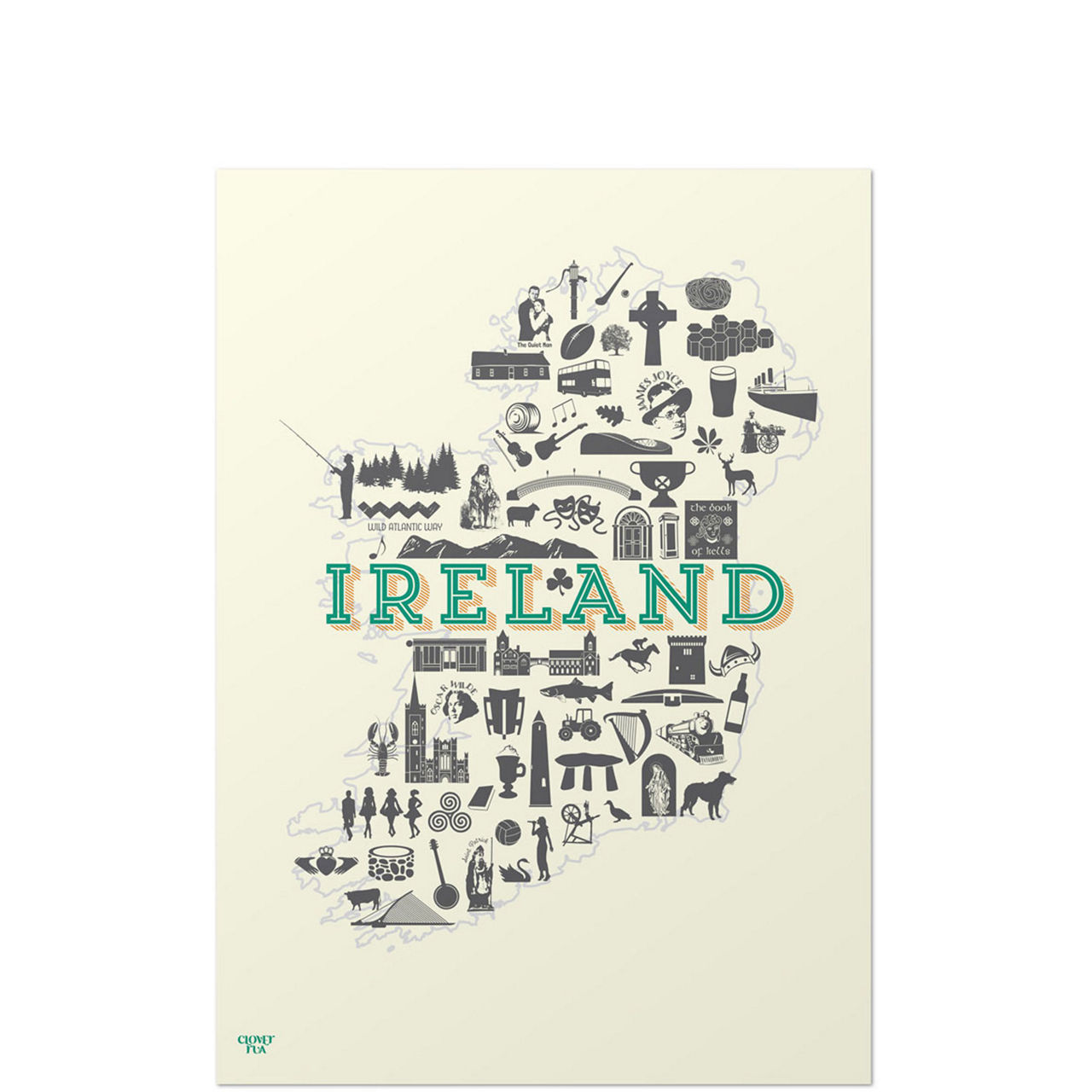 Ireland Icons A4 Print