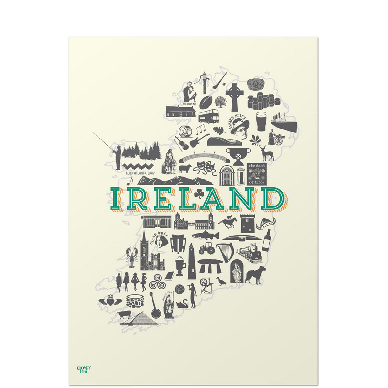 Ireland Icons A3 Print