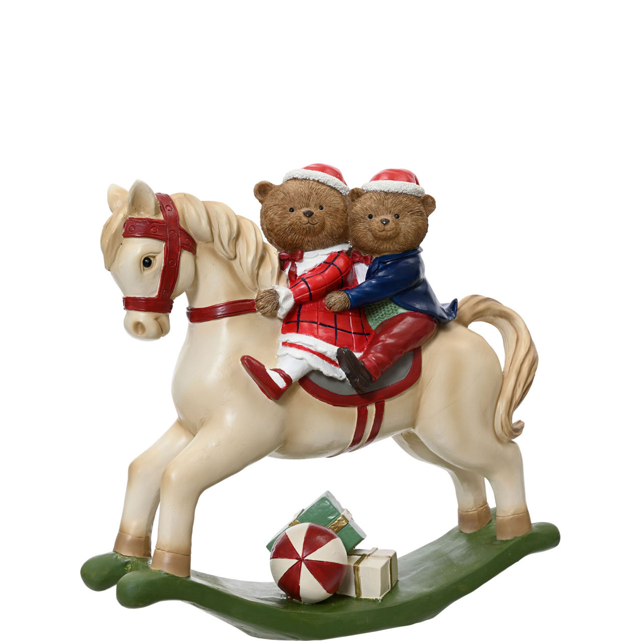 Rocking Horse & Bear Christmas Ornament
