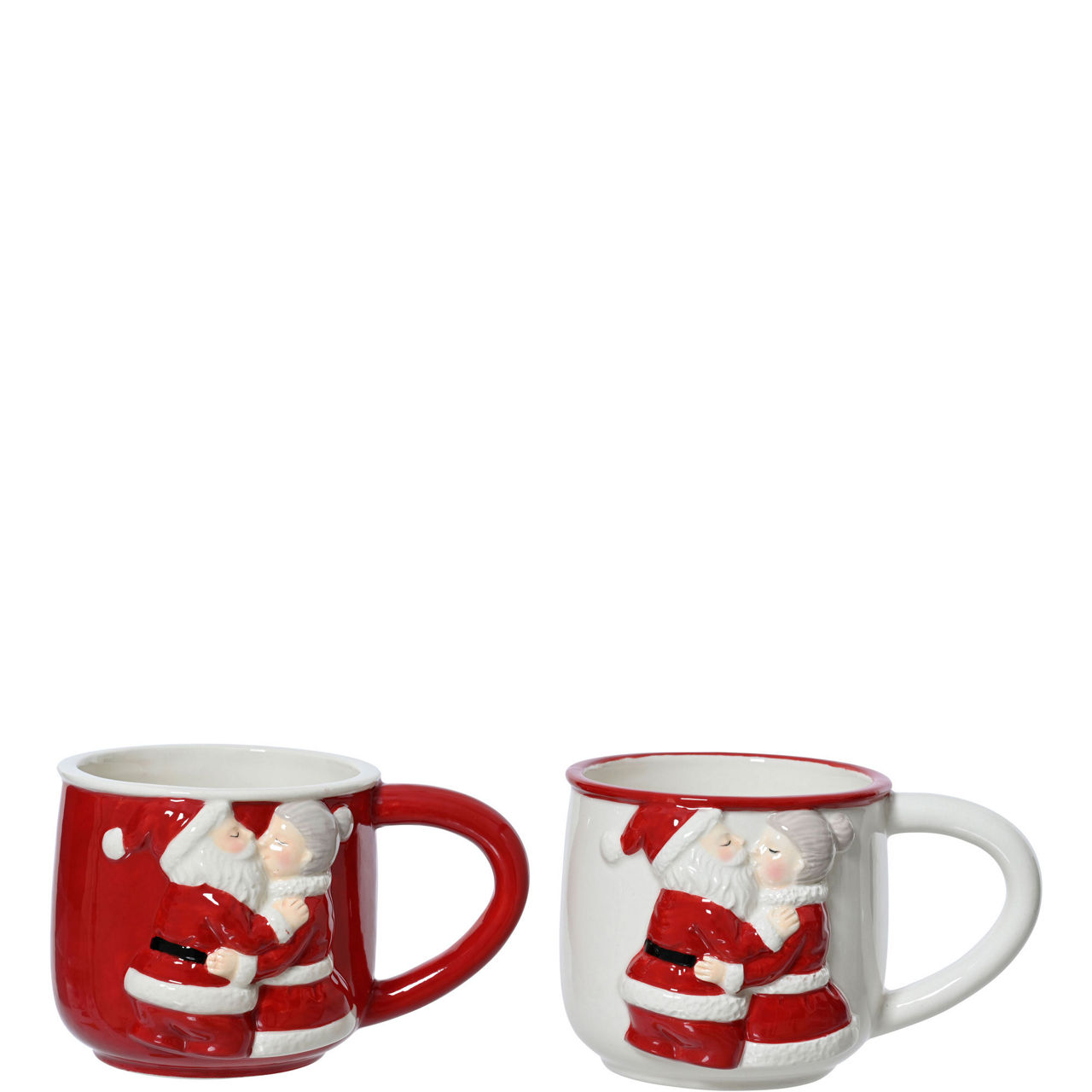 Mr and Mrs Claus Mugs Set of Two