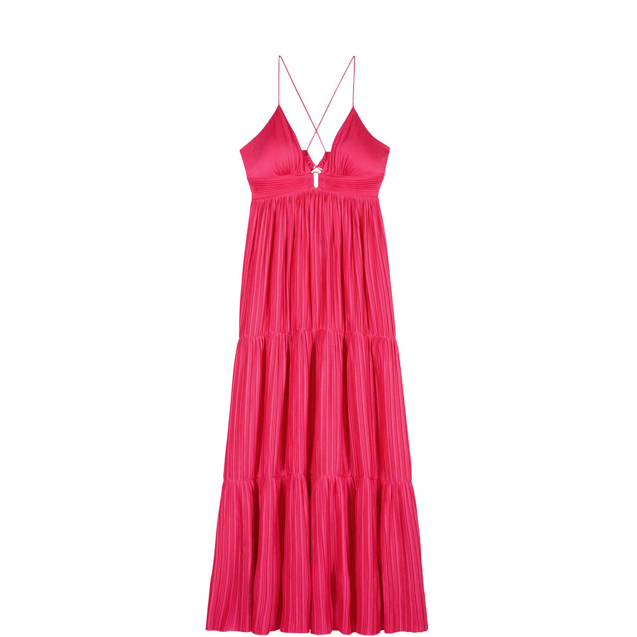 Wasta Tiered Pleated Dress