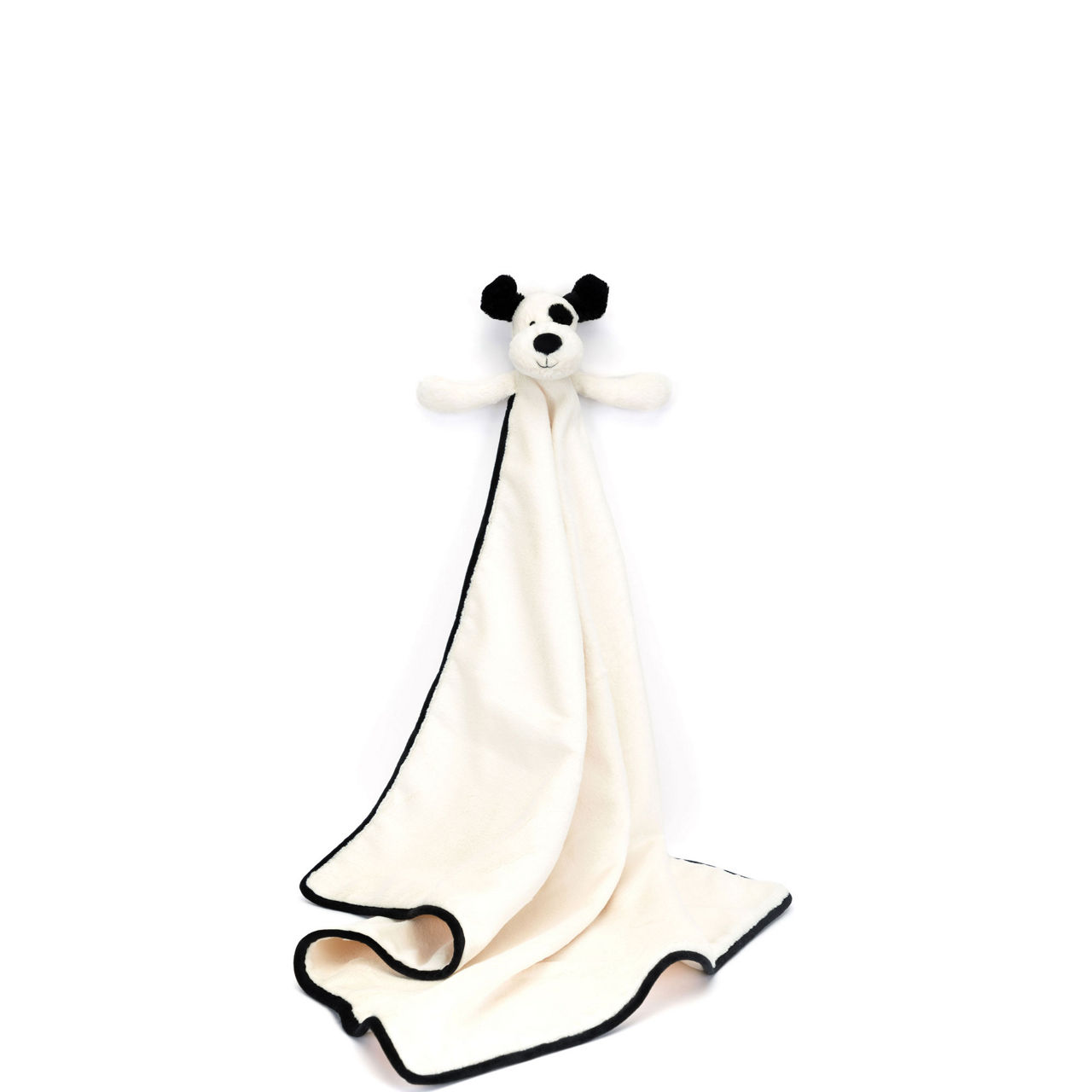 Bashful Black & Cream Puppy Blanket