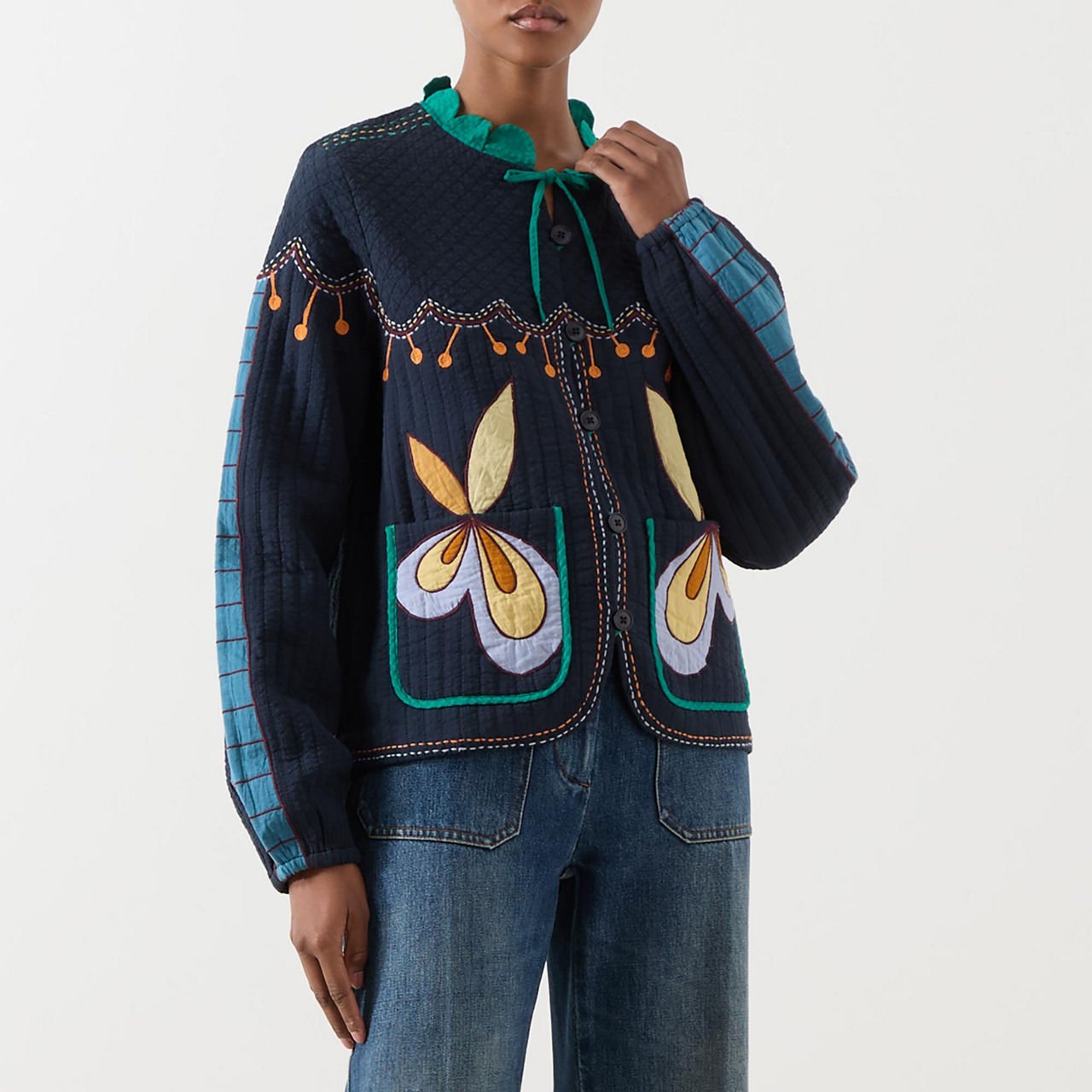 THEREDTHREADS overfit stitch jacket S overfit stitch jacket