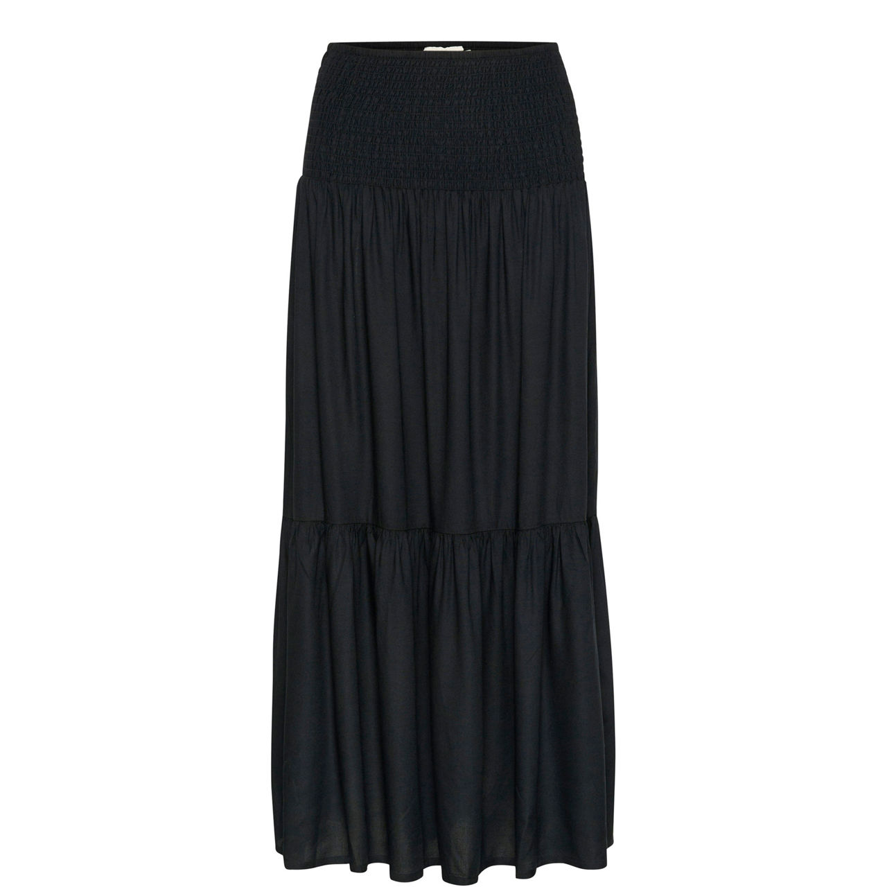 Maxi Mid-Rise Tiered Skirt