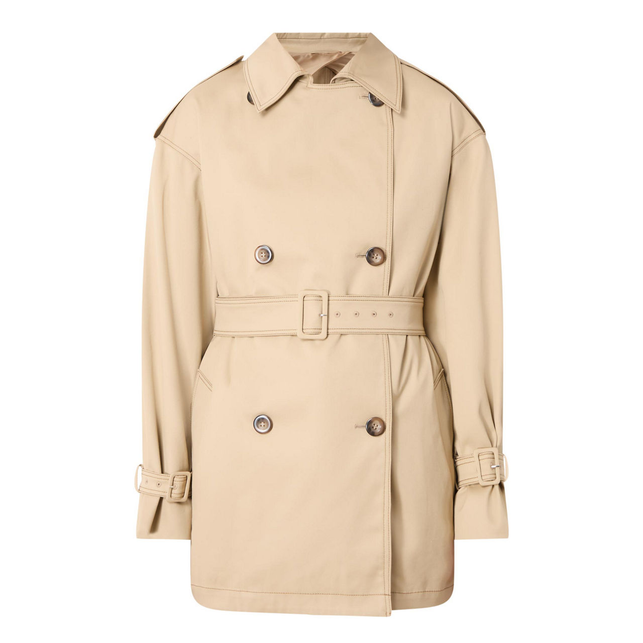 MAX MARA STUDIO Ottavo Belted Trenchcoat Beige