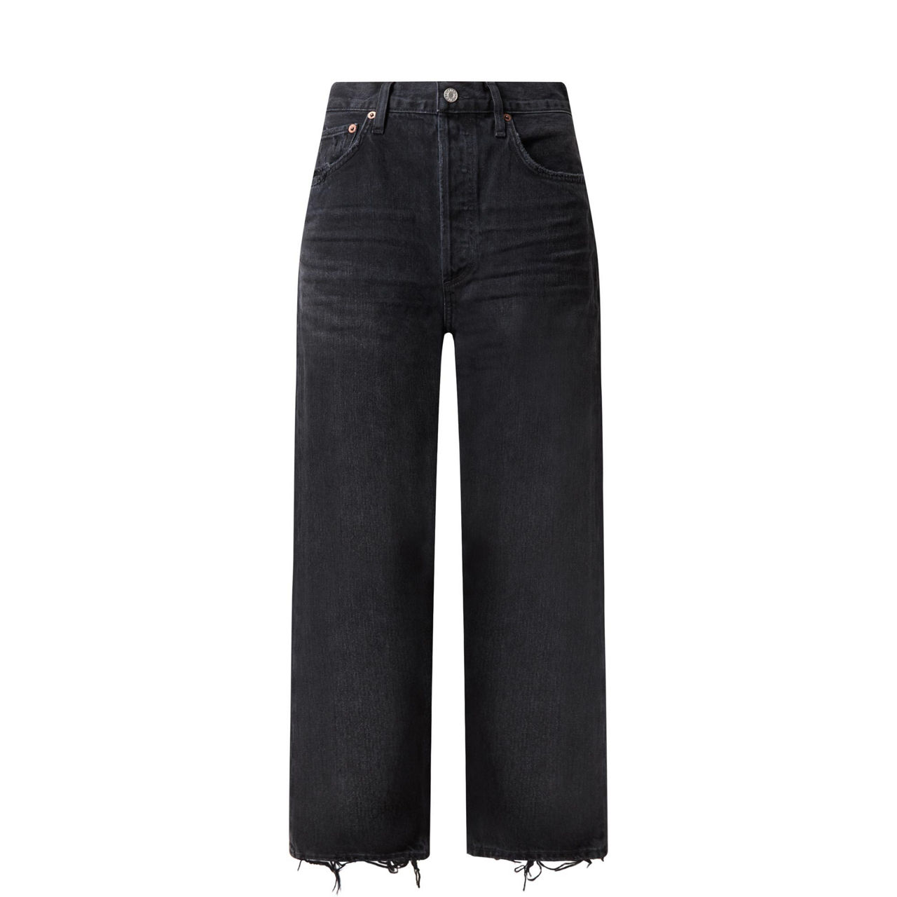 90s Mid-Rise Straight Leg Cropped Jeans