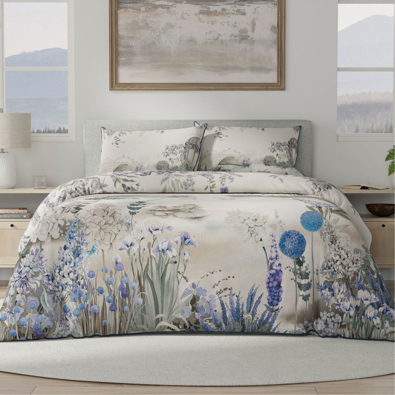 Willow and Blossom Duvet Set Blue