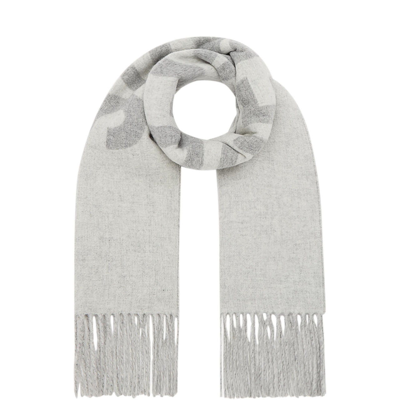 GANNI Two-Tone Logo Scarf