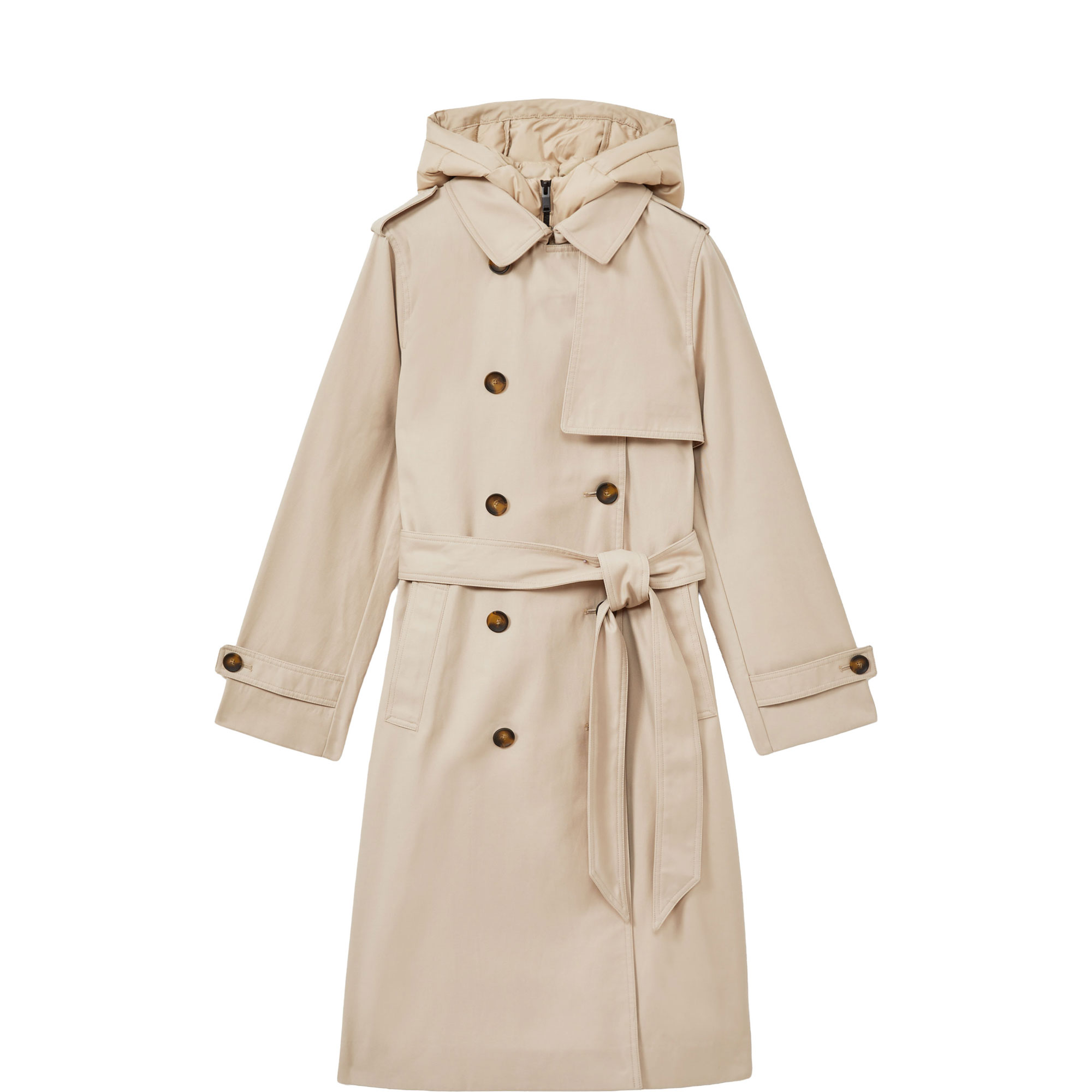 Azura Hooded Insert Trench Coat