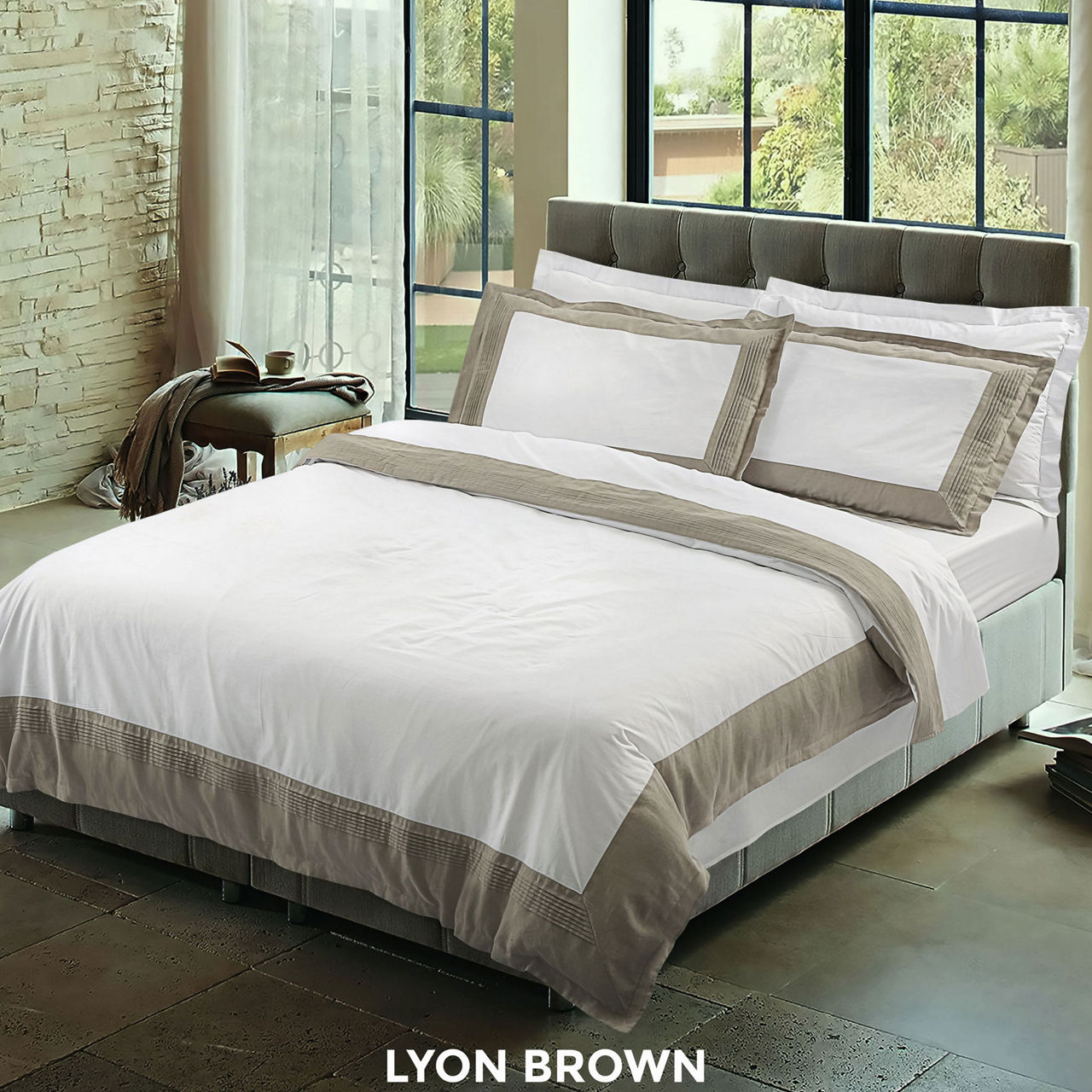 Lyon Duvet Set Brown